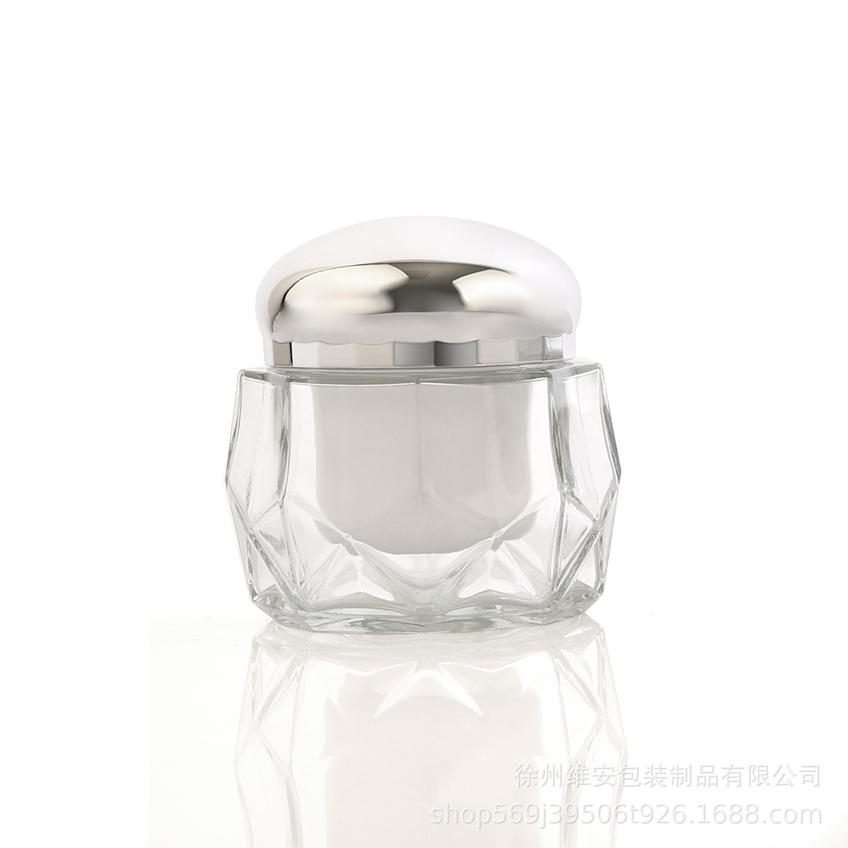 爆款多棱面钻石纹路膏霜瓶50g 100g内胆面霜瓶双层眼霜瓶面膜瓶