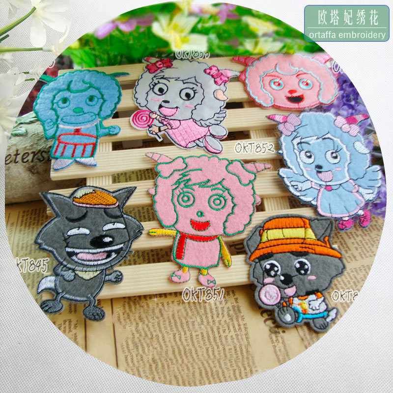 卡通刺绣布贴魔术熨烫贴组合衣服补丁贴绣花章贴布公仔标跨境