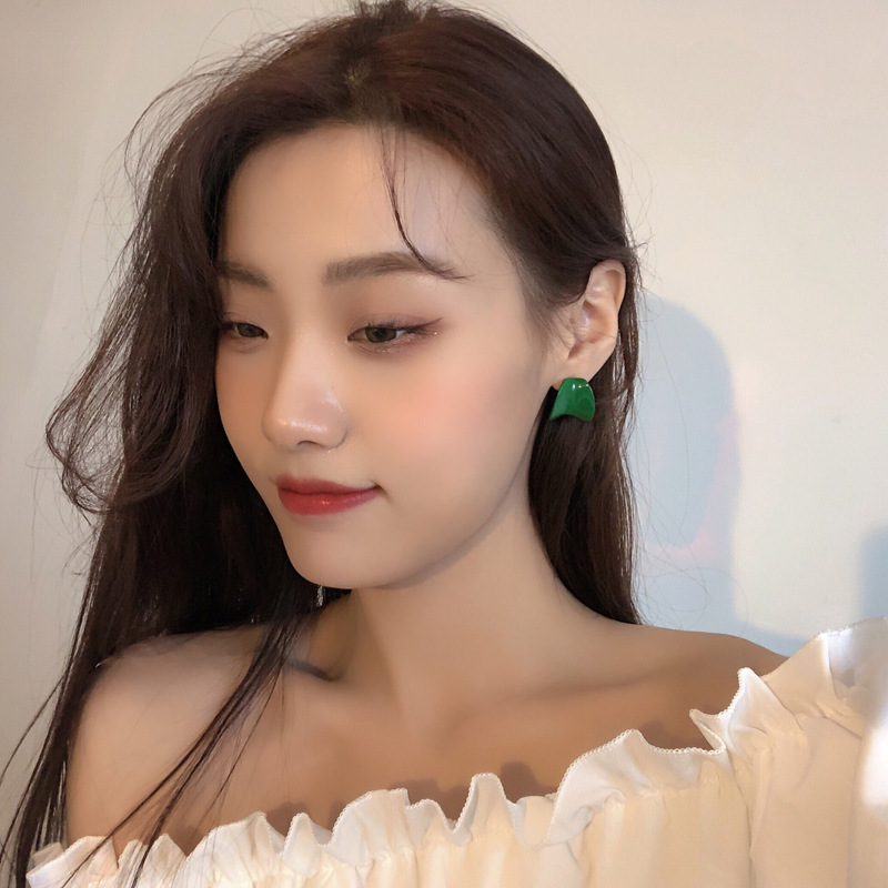 Korean Style Fashion Geometric Pattern Earrings Personality Simple Daily All-match Oil Drop Earrings display picture 2