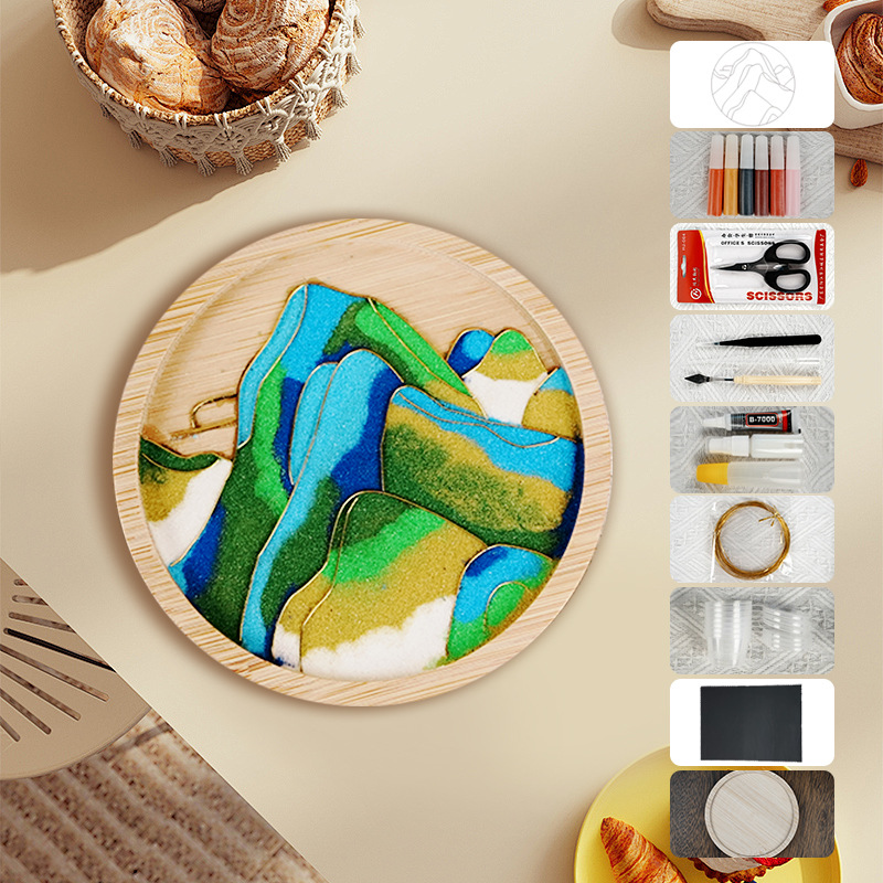 Materiales tradicionales hechos a mano Jintao Landiy pintura de esmalte novatos tazas esteras estudiantes activos cultura cultural inmaterial