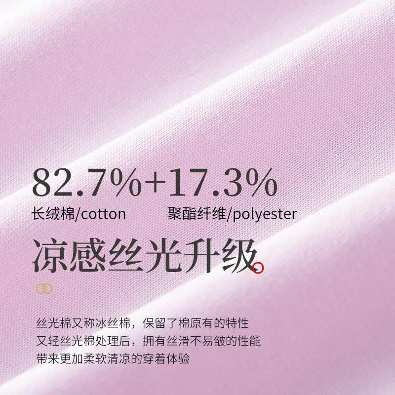 Nueva Piel de belleza algodón mercerizado primavera y verano de las mujeres pantalones cortos de manga corta traje antibacteriano antiarrugas ropa para el hogar