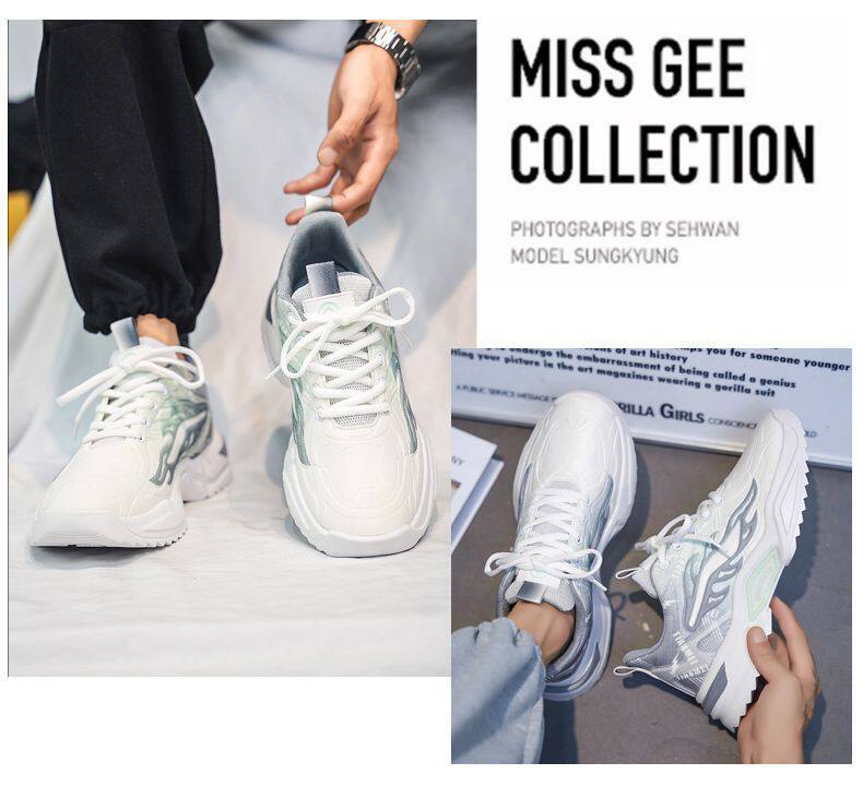 Giày thể thao nam sneaker lưới thoáng khí phối màu, đế thấp 3 cm — 3529 xanh da trời, 3529 đen trắng chi tiết 15