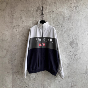 Correct Version in Stock High-Quality Bl New Three-Color Splicing Windbreaker Jacket Os Loose Fit Same Style for Men and Women