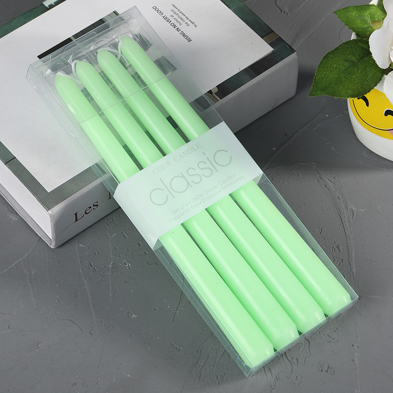 家用無煙歐式長杆蠟燭批發 停電應急照明紅白蠟燭ins燭光晚餐布置