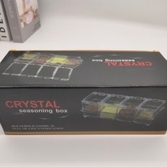 調味料ボックス家庭用キッチン塩調味料缶収納ボックス調味料透明料理ボックス工場