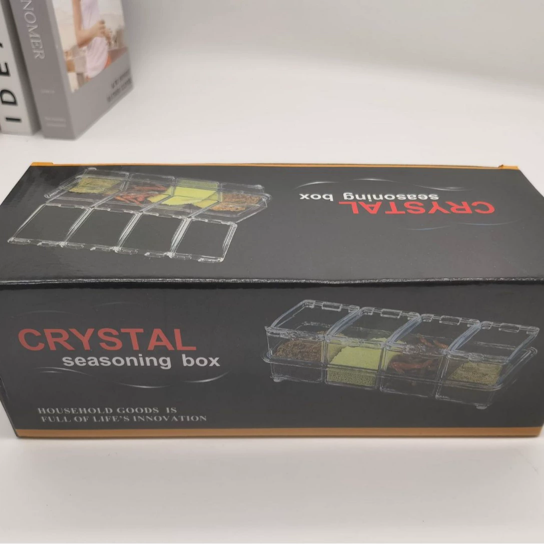 Коробка для приправ Бытовая Кухня соль банка для приправ ящик для хранения приправ прозрачная коробка для приготовления пищи фабрика