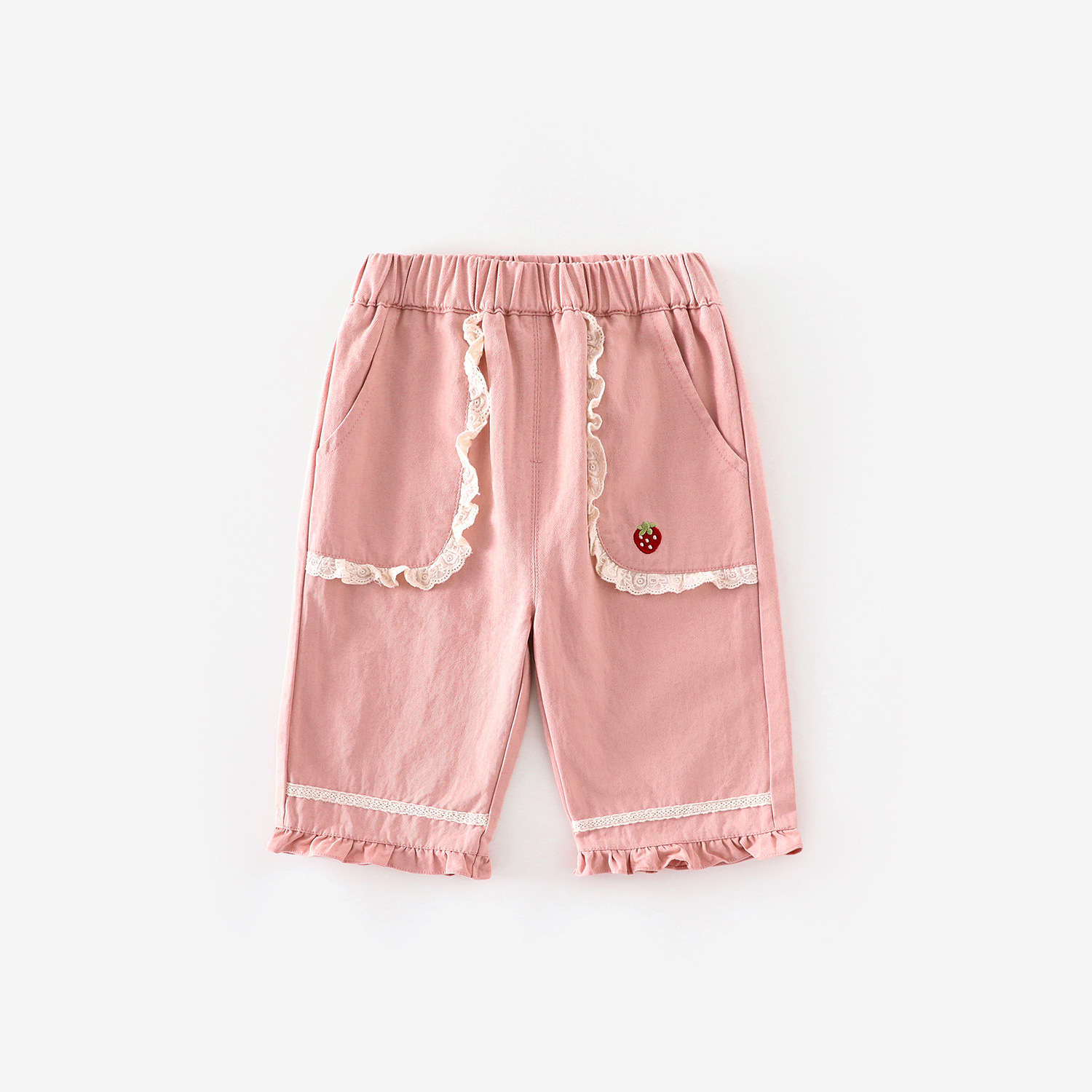 女の子用韓国風インナーシャツ、秋用ベビーおしゃれドールカラーイチゴTシャツ、子供用かわいい秋服