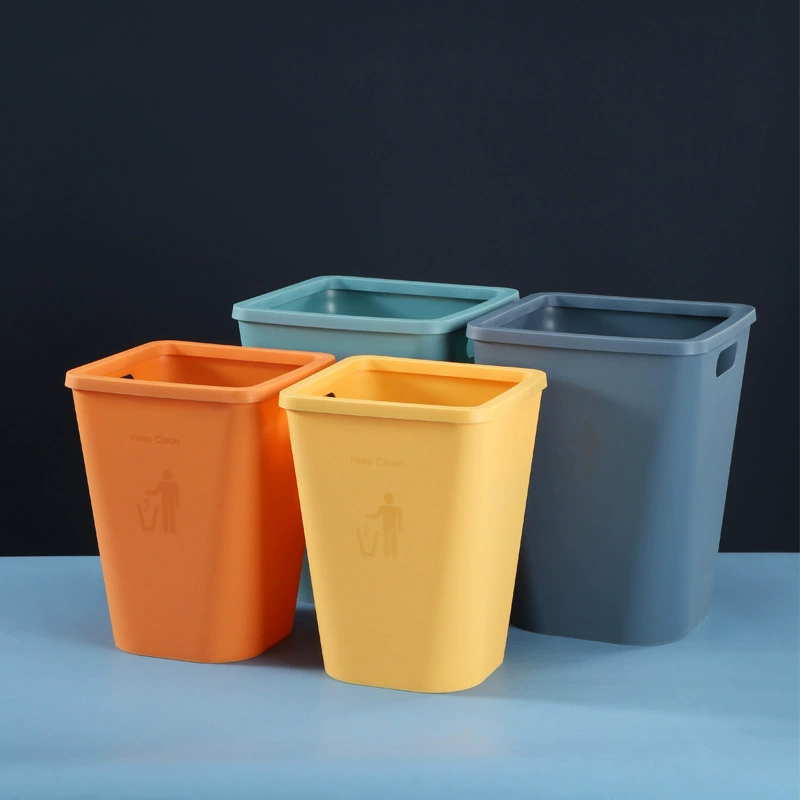Big plastic capacious garbage can for living room, simple and elegant design