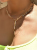 Chain for key bag  stainless steel, brand necklace, accessory hip-hop style, simple and elegant design, internet celebrity