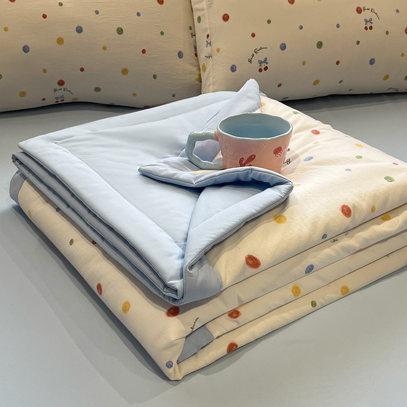 2026 New Model Cloud Soft Cotton / Material Is Different from Those in the Review Section / Printed Summer Quilt and Summer Quilt Four-Piece Set Cover Blanket