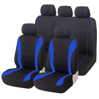 Simple and Durable, Wear-Resistant Fabric Seat | Universal seat cover - blue-2-piece-set-front-single-seat