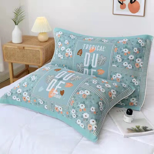 8-layer gauze cotton pillowcase for home use, adult single-use, color-woven brocade, all-season use, soft, wholesale