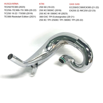 300Exc Ec300 Te300 Elbow – Motorcycle exhaust pipe - chrome-plated-elbow-2020-2023-model