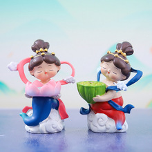 国风美人新款福禧敦煌香薰好运莲莲摆件装饰精美礼品手办批发直销