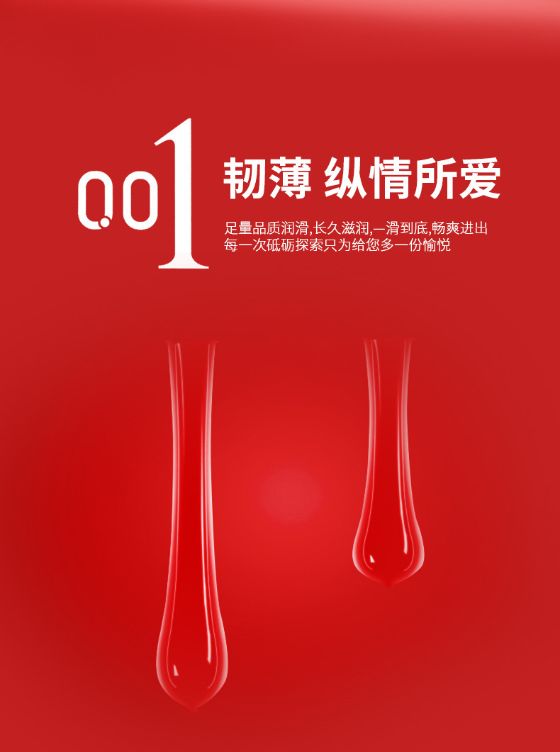 Juncai 001 Ultra-Thin Latex Condoms, Medium, Lubricated, 10-Pack — detail image 12