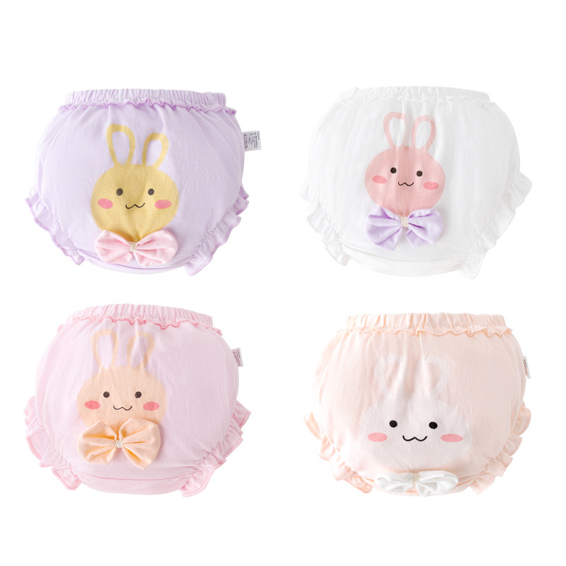 Ropa interior del bebé verano nueva clase una niña de algodón pantalones de pan de niña no clip culo pantalones cortos de la muchacha de los niños ropa interior