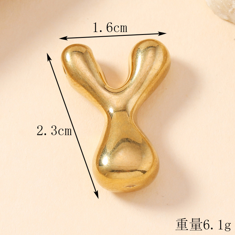 Colgante de estilo europeo y americano de acero inoxidable mini burbuja colgante de letras inglesas accesorios DIY joyas