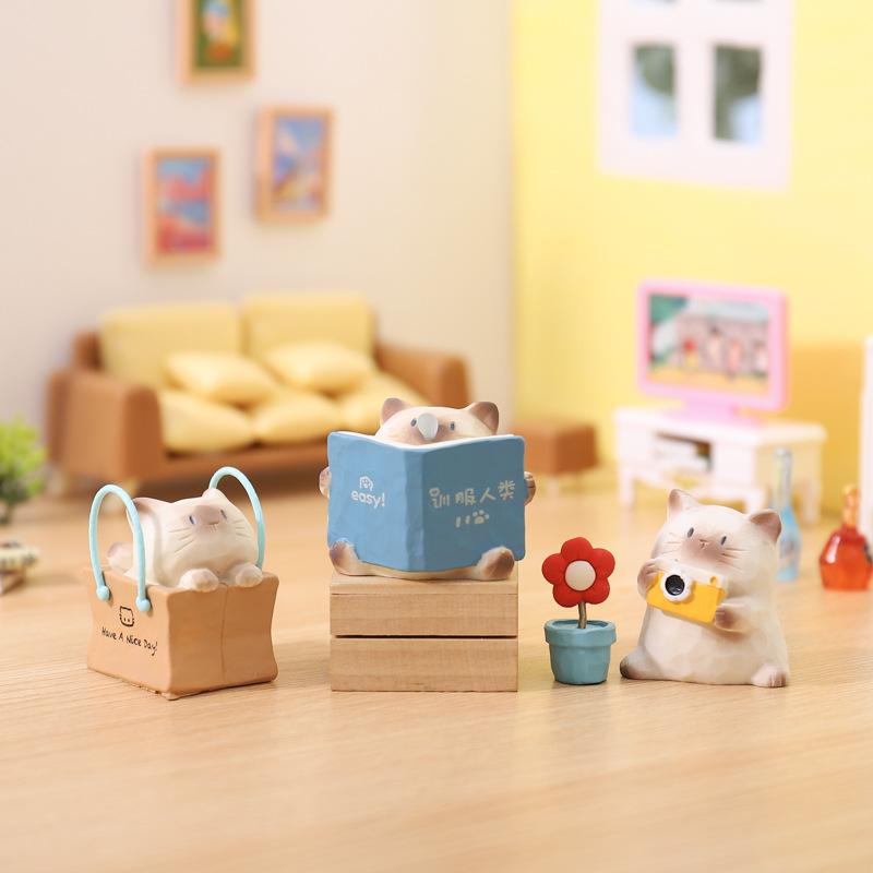 小紅書で人気の猫型PAI小物、毎日のお供、ブラインドボックス、クリエイティブな漫画フィギュア、デスクトップデコレーション、ギフト