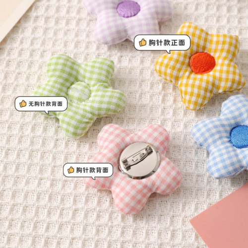 Wholesale Colorful Five-Pointed Star Brooch Cute Girl Heart Girl Bag Pendant Korean Style DIY Handmade Fashion Accessory