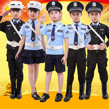 小军服装儿童警服官服军装装演出服警服警官六一交通合唱演出小服