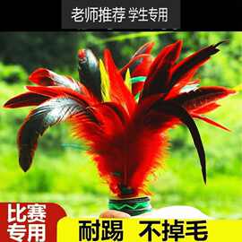 鸡毛毽子比赛专用老式毽球踢键子专业腱子儿童小学生成人运动花毽