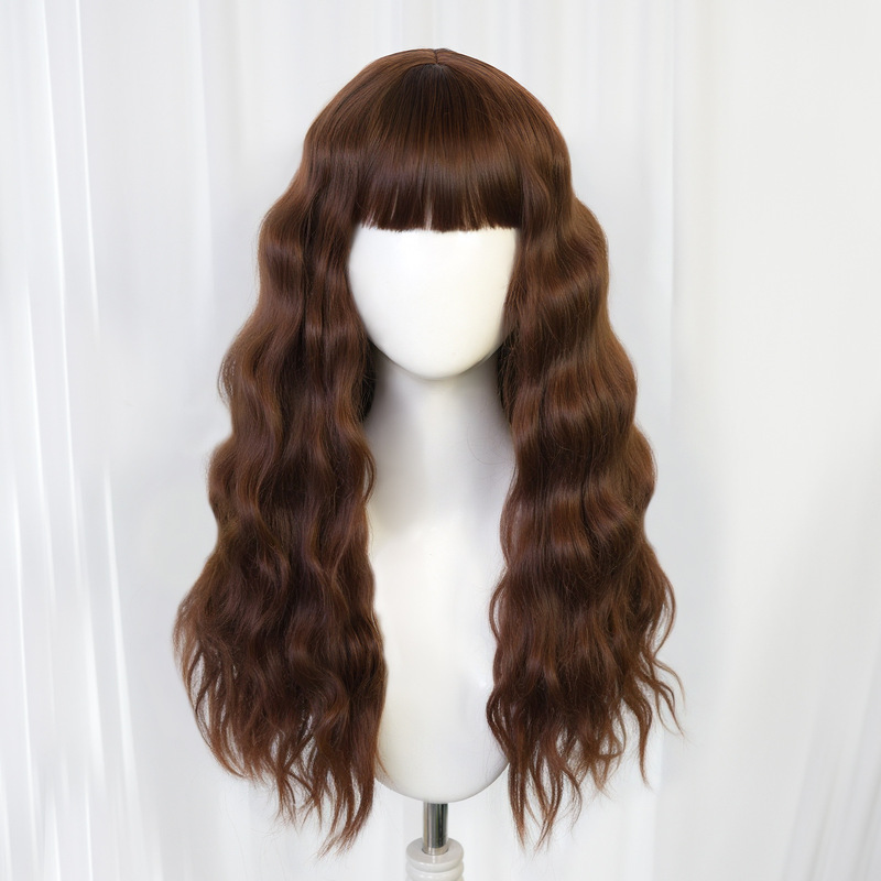 New Harry Mixed Brown Potter Scalp Style Corn Perm Long Curly Hermione Granger Cos Wig