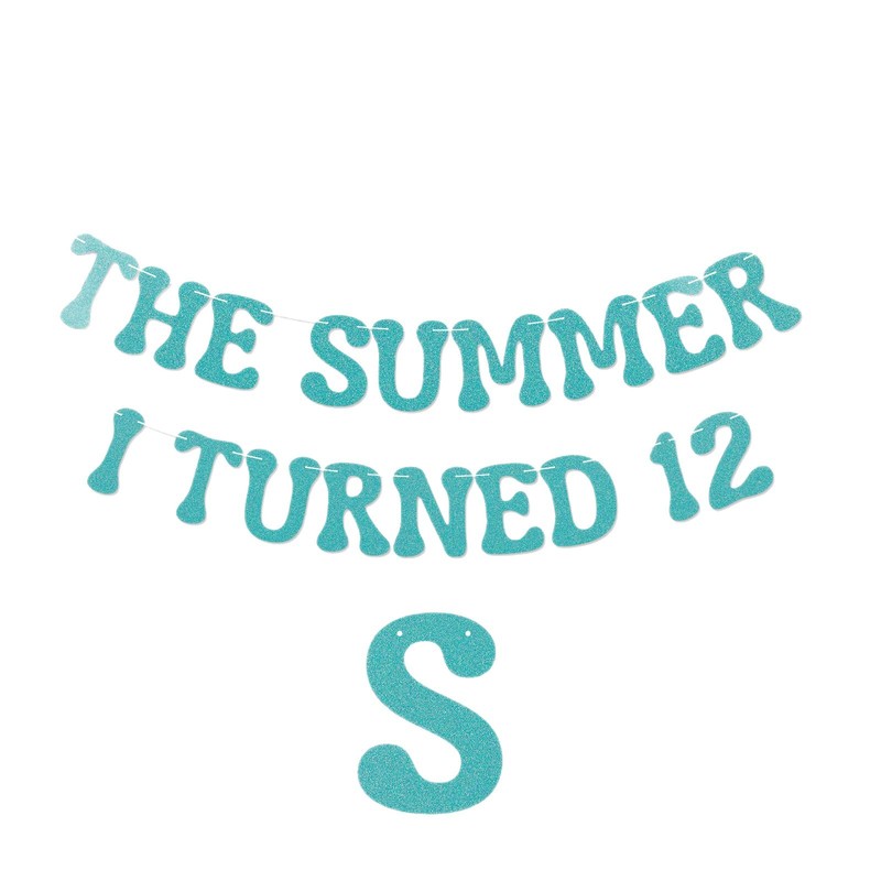 亚马逊thesummeriturned13金葱纸拉旗生日布置装饰品横幅拉花闪粉|undefined