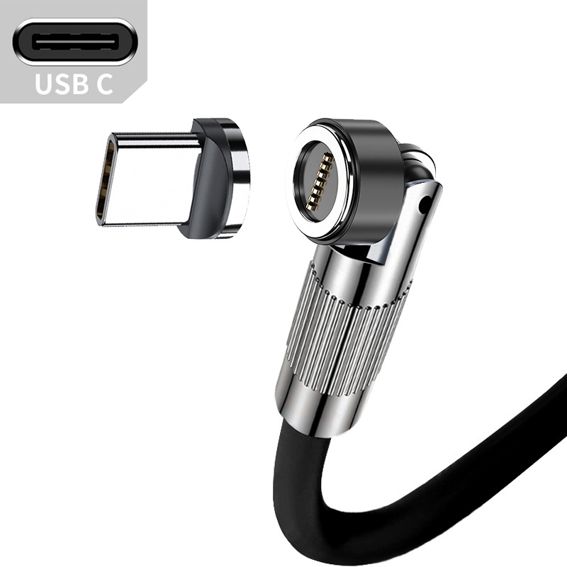 Nueva aleación de zinc 540 grados cable de datos magnético TYPEC carga rápida tres en uno USB cable de carga del cliente de la máquina del cable de carga del juego móvil