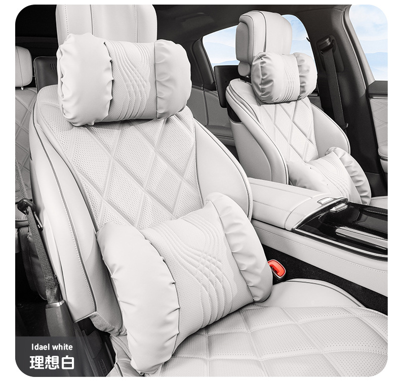2025 New Car Headrest and Lumbar Support, High-End Bubble Cotton Neck Pillow, Comfortable and Breathable Shoulder Pads, Car Headrest Pillow