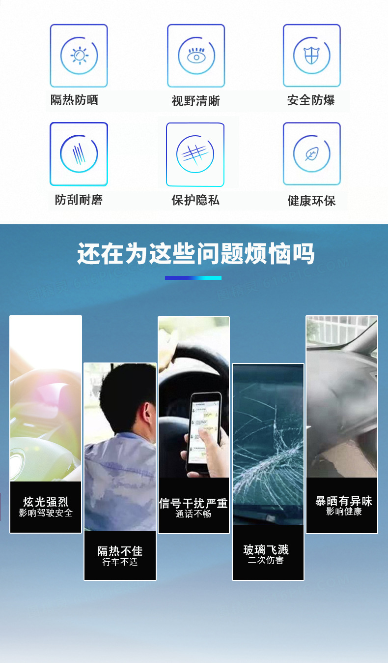 Factory wholesale of car windshield film, full-vehicle film application, high heat insulation, sun protection, and explosion-proof glass film
