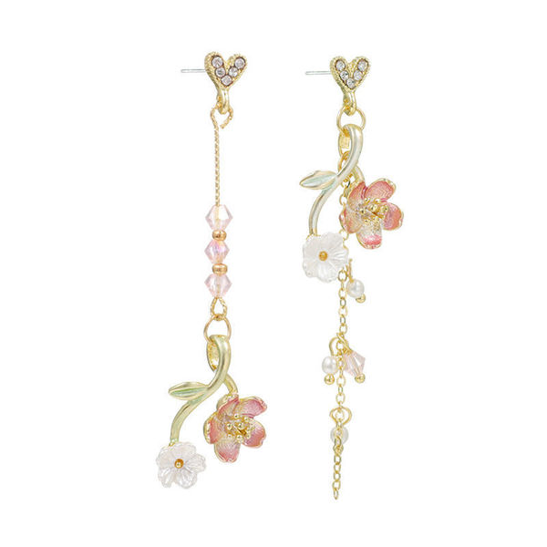 Brand Japanese asymmetrical cute earrings