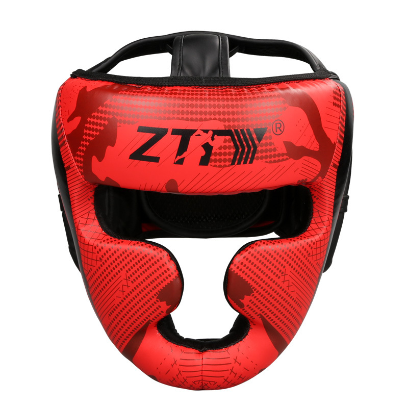 Ztty casco de boxeo protección de la cabeza mono protección de la cara lucha Sanda casco engrosado muay thai adultos entrenamiento sombrerería al por mayor