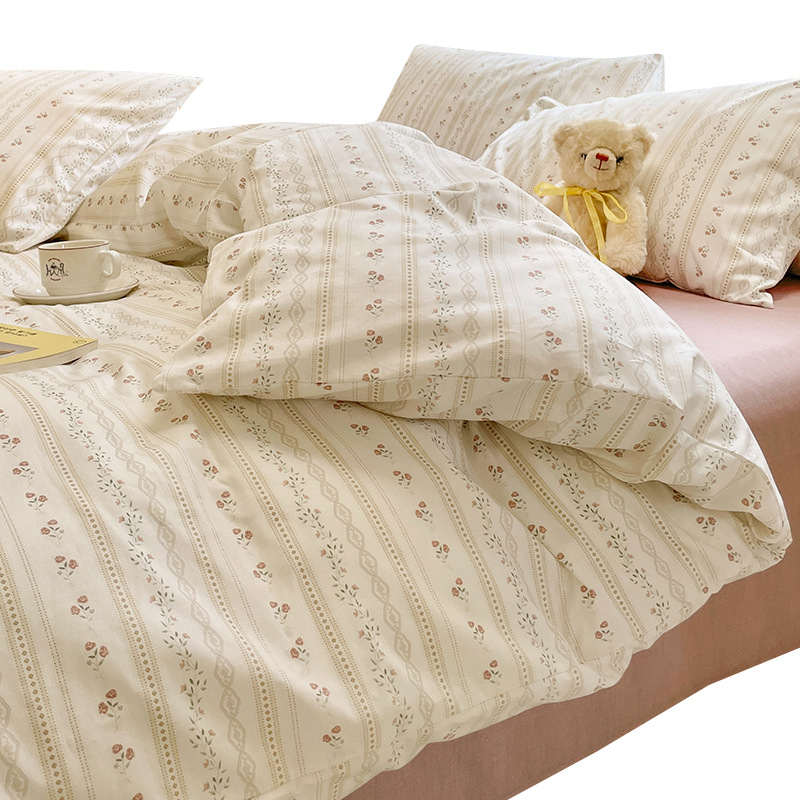 Pastoraler Bettwäsche-set Aus Reiner Baumwolle Mit Blumenmuster_voghion.com