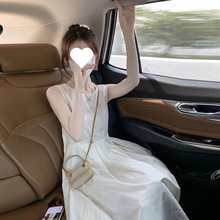 无袖白色连衣裙子女夏季2025年新款法式气质小个子质感高级感显瘦