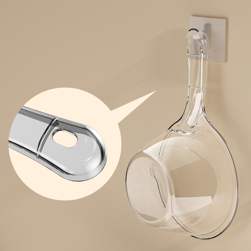 Plastic big transparent water ladle for home use