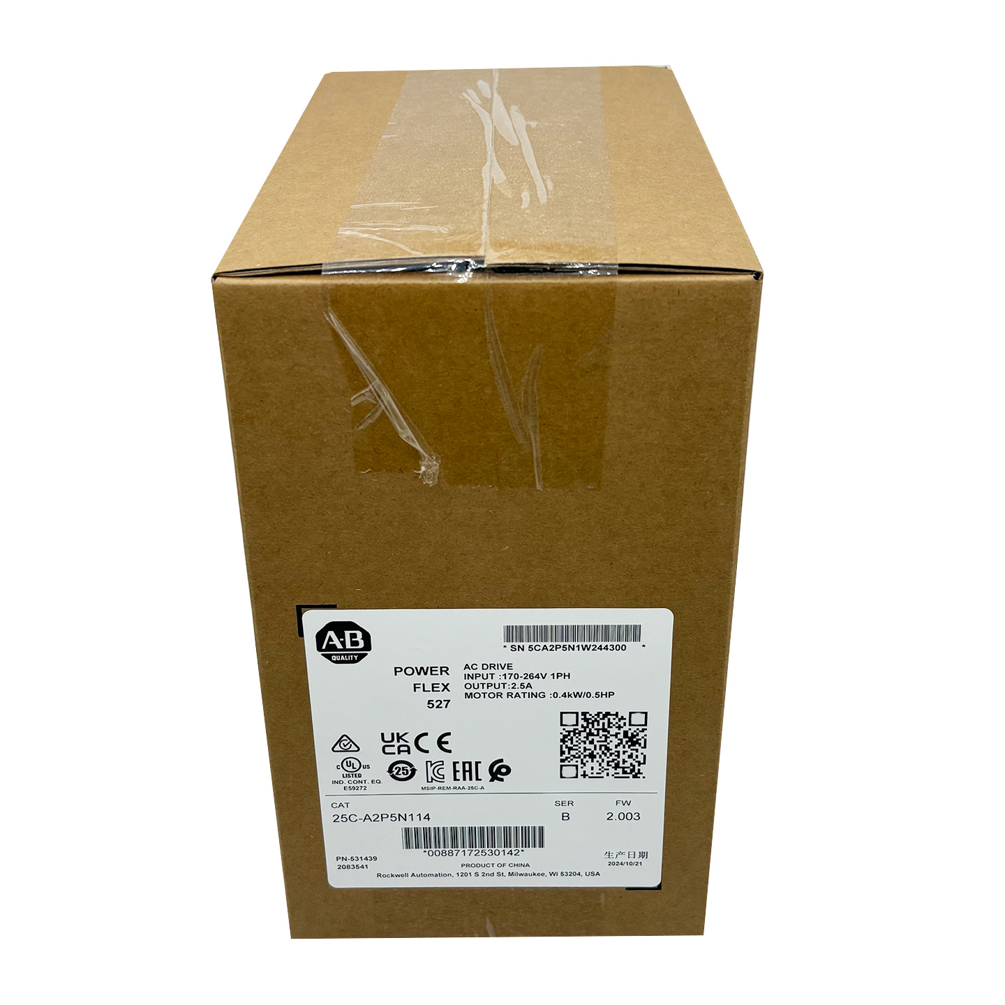 25C-A2P5N114变频器罗克韦尔Allen-Bradley全新现货25CA2P5N114