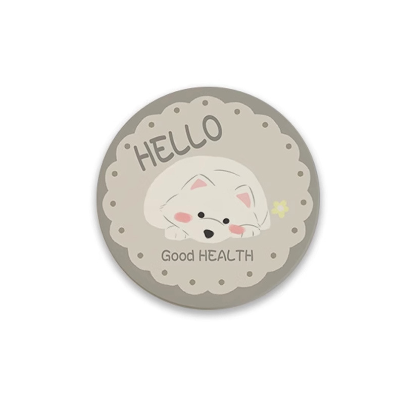 Posavasos de café de oficina de dibujos animados, posavasos de escritorio, posavasos de agua redondos, almohadillas absorbentes de agua de barro de diatomeas, encimera de secado rápido