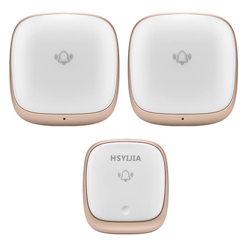 自发电一拖二无线闪光音乐门铃老人无障碍扶贫远距离服务呼叫器