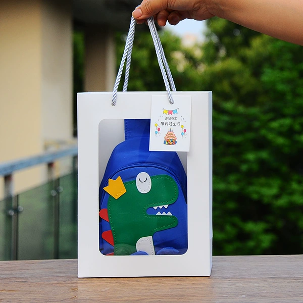 Upgraded blue dinosaur + birthday sunroof gift bag