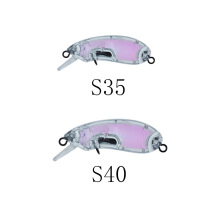 新品CC35/CC40小魔兽摇滚小胖透明内镭射路亚饵鱼饵毛胚本体批发