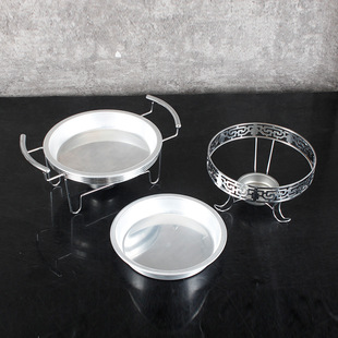 Thickened Aluminum Alcohol Stove Barbecue Pot Outdoor Household Portable Baking Tray High Temperature Resistant Anti-sticking Barbecue Camping Artifact