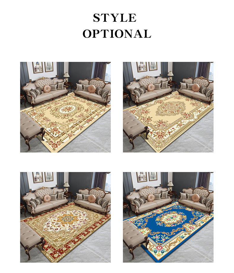 欧式复古地毯,卧室床边毯,客厅满铺毯,饭厅地毯