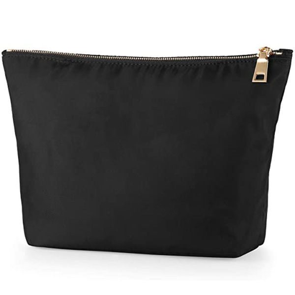 Nylon copper cosmetic bag with zipper