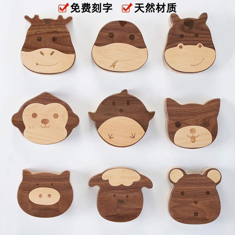 乳歯記念箱の実木十二生肖乳歯箱の子供の歯は収納箱の赤ちゃんを収納します。|undefined