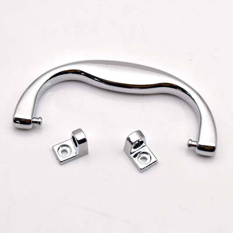 Caja de herramientas, caja de medicamentos médicos, caja de maquillaje, mango de caja de color corrugado, mango de plástico, puerto plateado