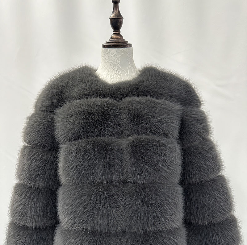 Damenbekleidung Pelz Spleißen Pelzmantel Damen Stil Casual Langarm Winter Warm Pelzmantel_voghion.com