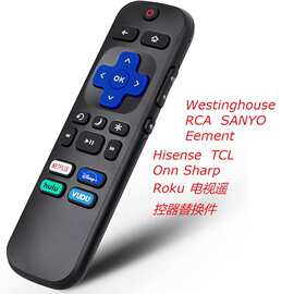 适用于Hisense-TCL-Onn-Sharp-RCA-Westinghouse-Roku 电视遥控器