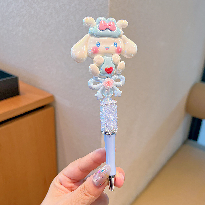 Kolomi bolígrafo giratorio dibujos animados para niños bolígrafo de papelería bolígrafo para estudiantes especial para niñas preguntas de prueba bolígrafo neutro
