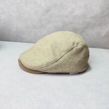 批发早秋冬天羊毛呢男士贝雷帽韩版格纹鸭舌帽女英伦复古前进帽潮