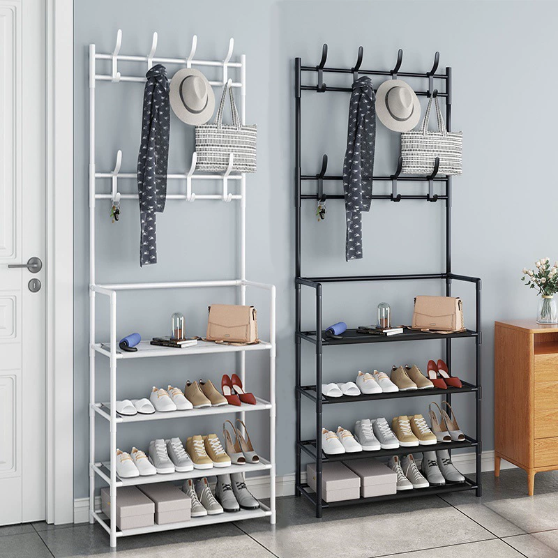 Простая полка для обуви Многослойная домашняя посадка для обуви для шапки для гостиной для спальни вешалка для дверных проемов